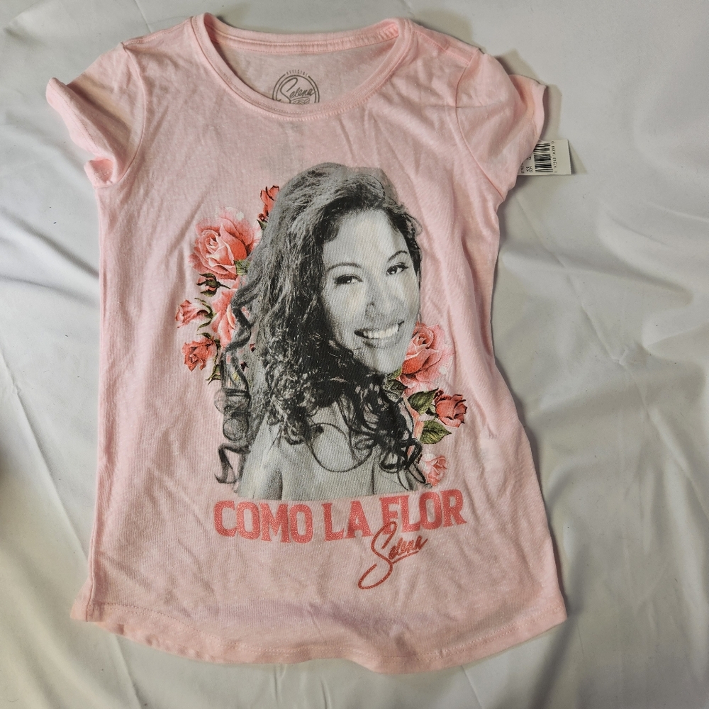 Selena Girls Large Pink Graphic T-Shirt‎